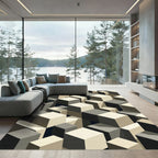 Monochromatic Cubes Isometric Overlay Rug