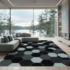 Monochromatic Hexagon Tiling Rug