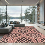 Rose Gold Lattice Arches Rug