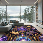 Celestial Crystal Ball Galaxy Astrology Rug