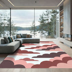 Crimson Pink Cloudscape Serene Sky Rug