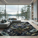 Ethereal Smoke Lotus Emblem Rug