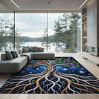 Cosmic Tree of Life Rune Tapestry Rug