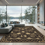 Ornate Interlocking Celtic Knot Clover Rug