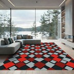 Three Tone Diamond Interlock Rug