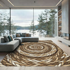 Braided Earth Tone Spiral Rug