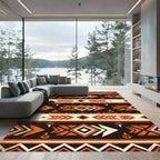 Earthy Geometric Arrow Boho Rug