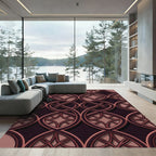 Gothic Interlocking Rose Copper Lattice Rug