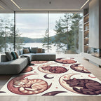 Sleeping Cats Crescent Moon Composition Rug