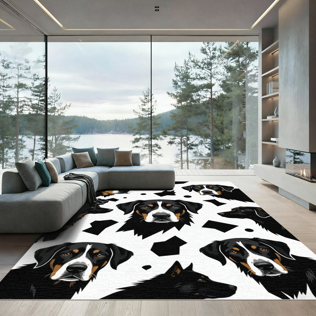Black and Tan Dog Collage Rug