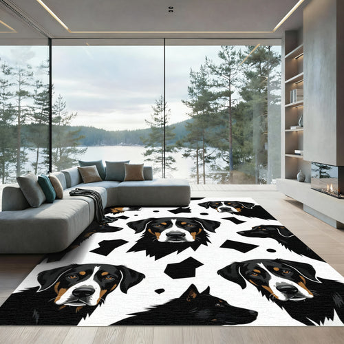 Black and Tan Dog Collage Rug
