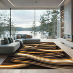 Earthy Toned Ribbon Swirl Rug