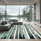 Gradient Forest Birch Trees Rug