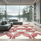 Soft Rose Draped Swag Curtain Backdrop Rug