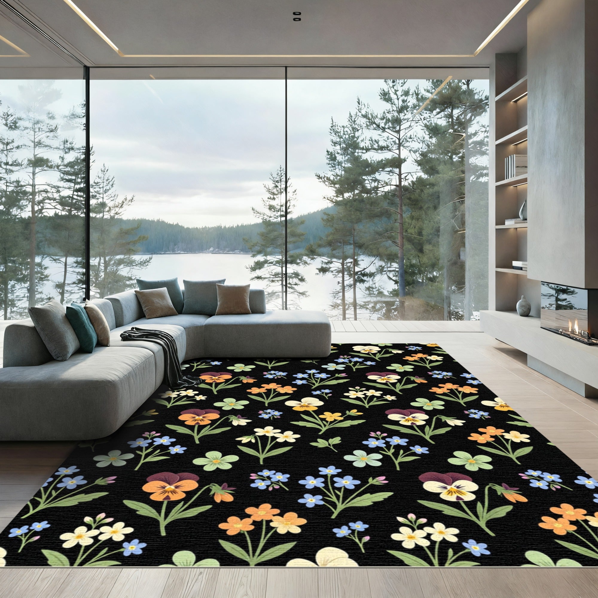 Vintage Floral Garden Collection Rug