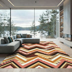 Earthy Zigzag Terrace Landscape Rug