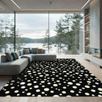 Chic Black Polka Dot Scatter Rug