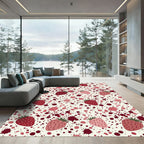 Pink Strawberry Splatter Scattered Rug
