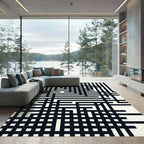 Abstract Labyrinth Lines Rug