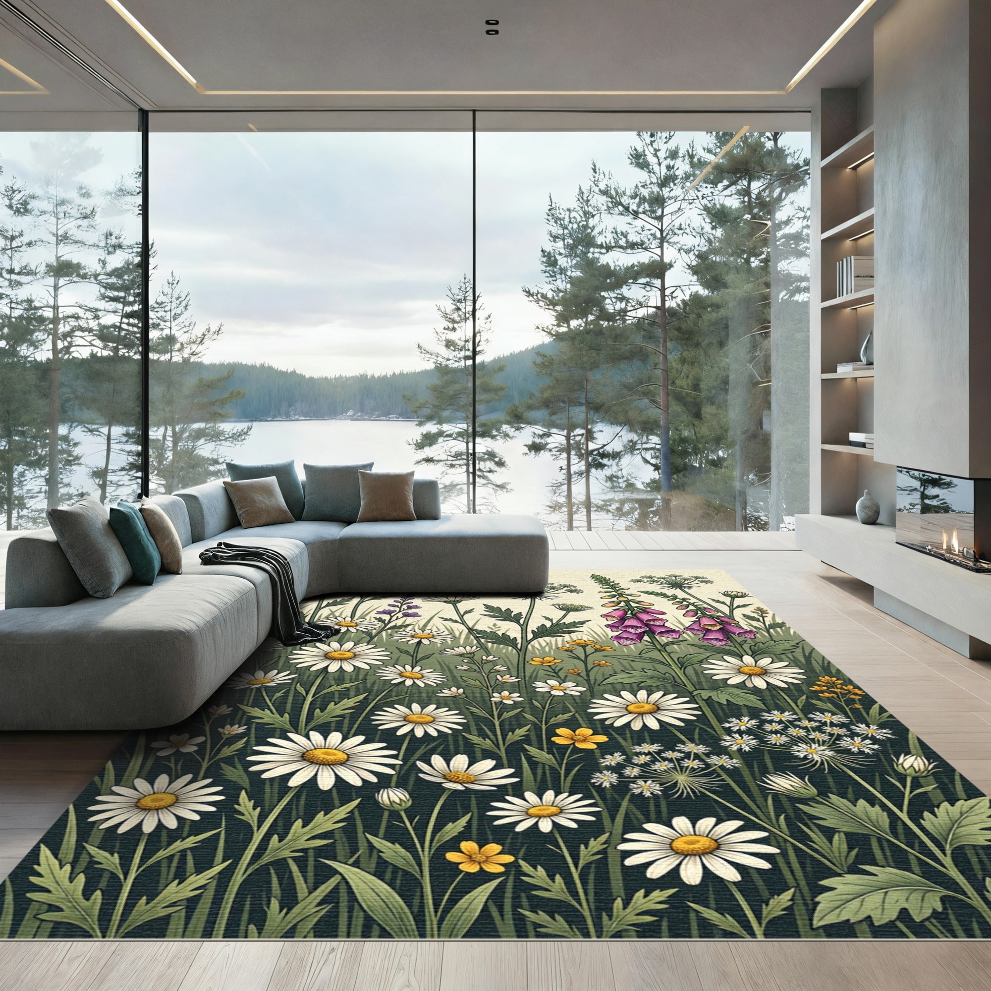Wildflower Meadow Botanical Garden Rug
