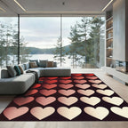 Ombre Heart Fade Gradient Minimalist Rug