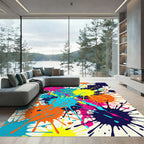 Vibrant Splatter Collection Abstract Expressionism Rug