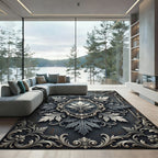 Gilded Acanthus Scrollwork Medallion Rug