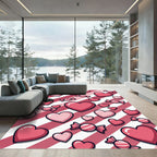 Pink Sweet Hearts Candy Background Rug