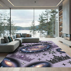 Purple Celestial Galaxy Crowned Tiara Rug