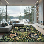 Whimsical Forest Mice and Wildflower Meadow Rug
