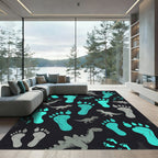 Glow in the Dark Dinosaur Footprints Rug