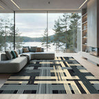 Woven Stripes Modern Composition Rug