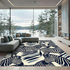 Bold Zebra Stripes Cream Background Rug