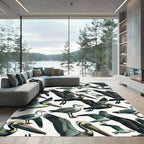 Coastal Pelican and Seagull Illustration Rug