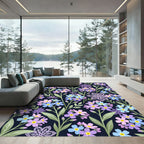 Pastel Forget Me Not Garden Bloom Rug