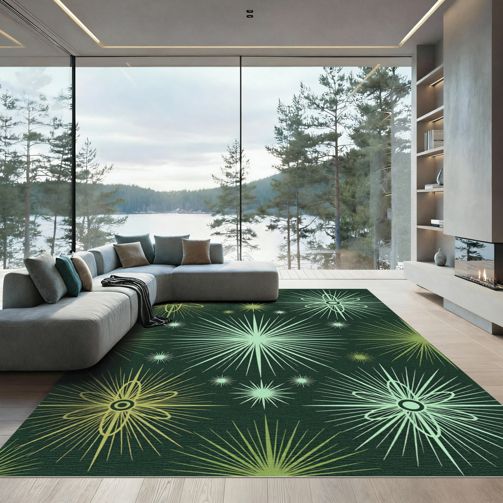 Radiant Burst Sunburst Starburst Rug