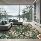 Sage Floral Medallion Botanical Garden Rug