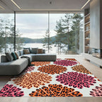 Vibrant Leopard Bloom Botanical Rug