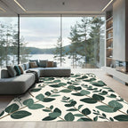 Botanical Eucalyptus Branches Sage Leaf Rug