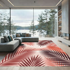 Terracotta Palm Frond Landscape Rug