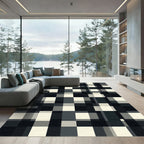 Monochrome Shadowed Buffalo Check Rug