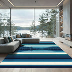 Coastal Pier Horizon Ombre Stripe Rug
