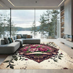 Vintage Floral Bouquet Baroque Medallion Rug