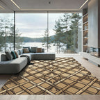 Earth Tone Trellis Botanical Lattice Rug