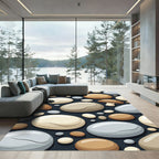 Rounded Pebbles Mushroom Collection Rug