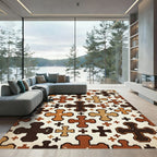 Rich Earth Tone Cross Medallion Rug