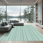 Teal Tonal Stripe Fine Lines Rug