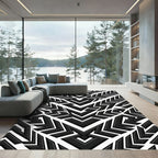 Monochromatic Geometric Maze Rug