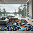 Bold Geometric Tribal Zigzag Rug