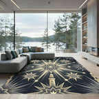 Radiant Star Mosque Medallion Motif Rug